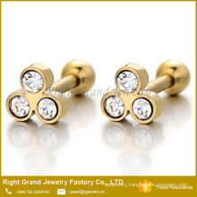 Customized Surgical Steel CZ Gems Ear Tragus Earrings For Women And Girls